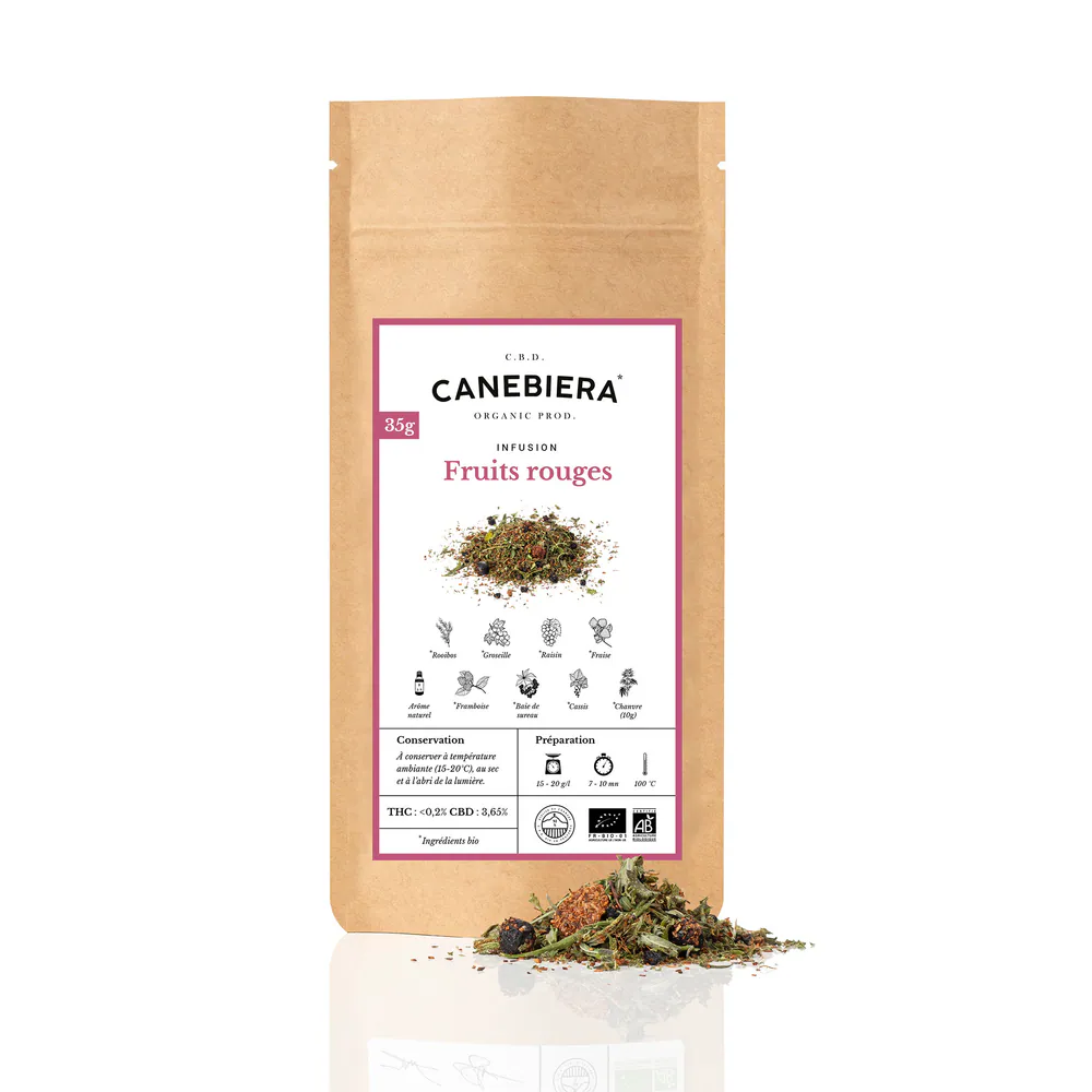 Sachet kraft Canebiera, infusion Fruits rouges