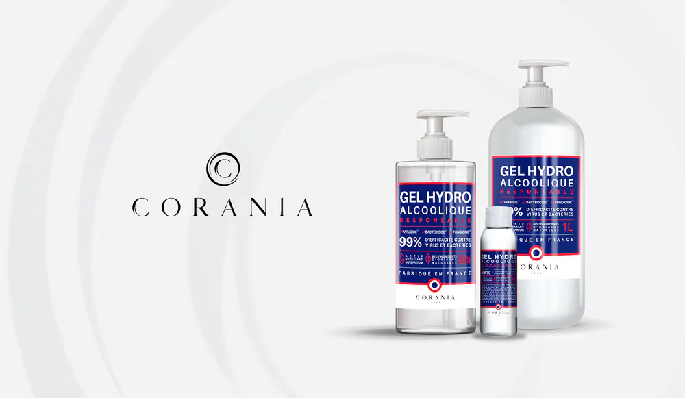 Flacons de gel hydroalcoolique Corania