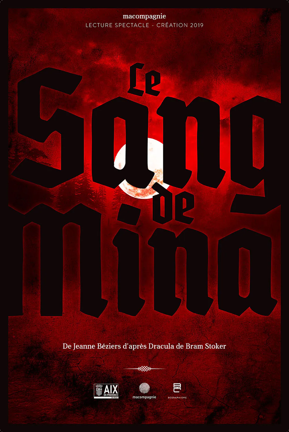 Affiche Le Sang de Mina, d’après Dracula de Bram Stoker