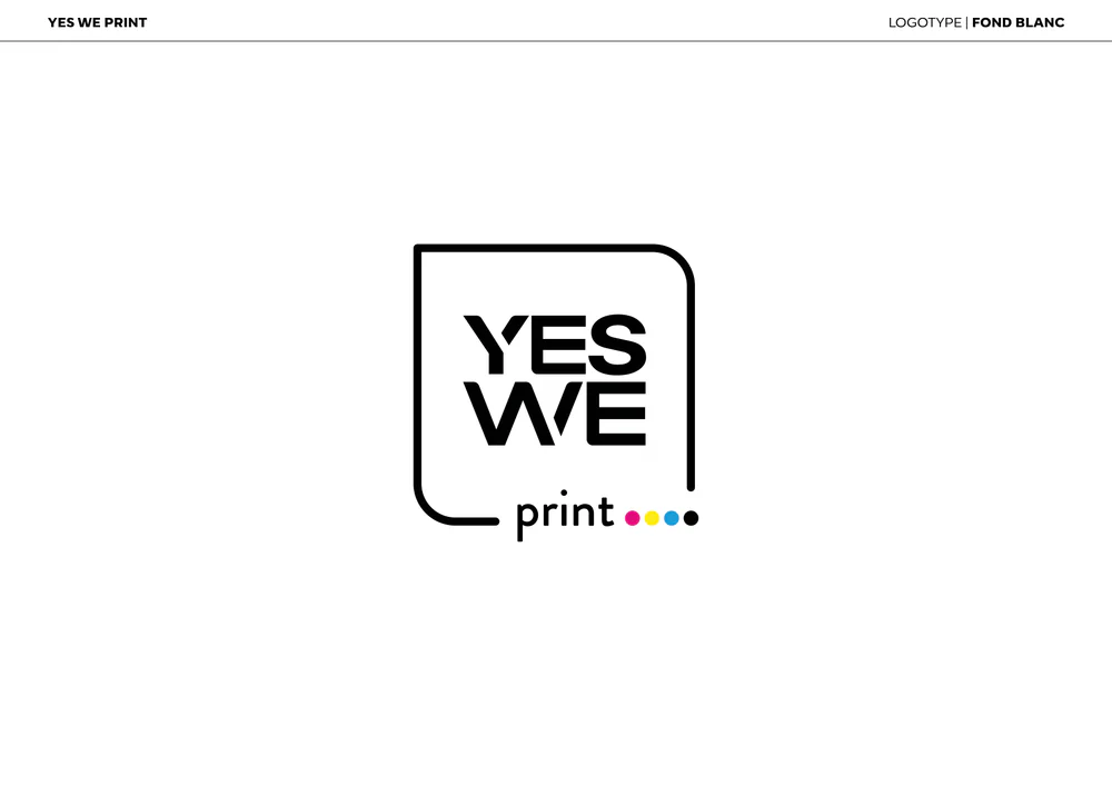 Logotype Yes We Print sur fond blanc