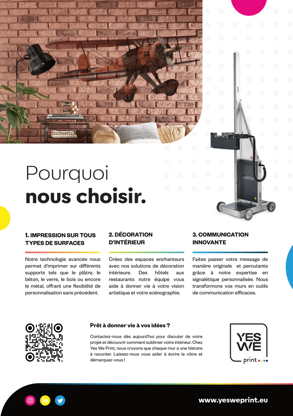 Flyer Yes We Print, verso : pourquoi nous choisir